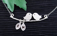 Silver Kissing Bird Necklace