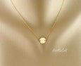 Gold Blank Disc Necklace