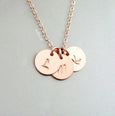 Rose Gold 3 Charms Necklace