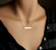 Gold Personalized Bar Necklace
