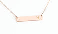 Rose Gold Bar Necklace. Personalized bar necklace at HotMixCold