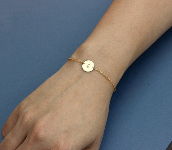 Gold Disc Bracelet