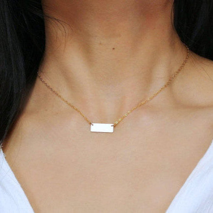 Gold Filled Mini Bar Necklace
