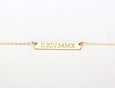 Gold Roman Bar Necklace