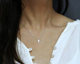 Silver Tiny Minimalist Cross Necklace