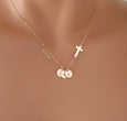 Rose Gold Cross Charm Necklace