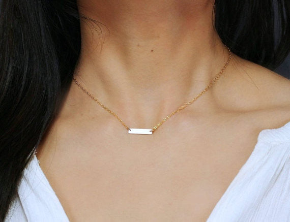 Mini Skinny Bar Necklace