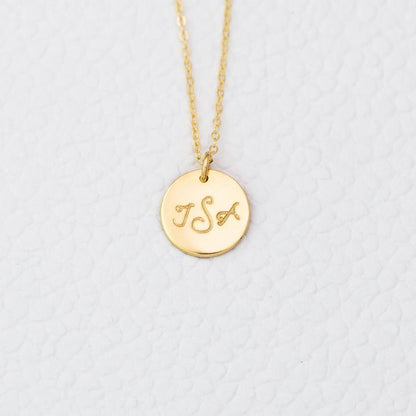 Personalized Necklace, 5/8" Disc