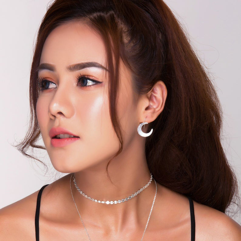 Trendy Moon Earrings