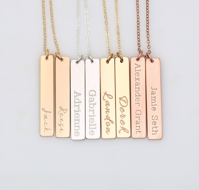 Nameplate Bar Tag Necklace