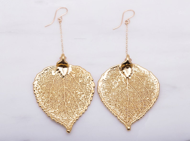 Real Leaf Earrings