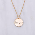 Actual Signature and Handwritten Necklace, 5/8" Disc