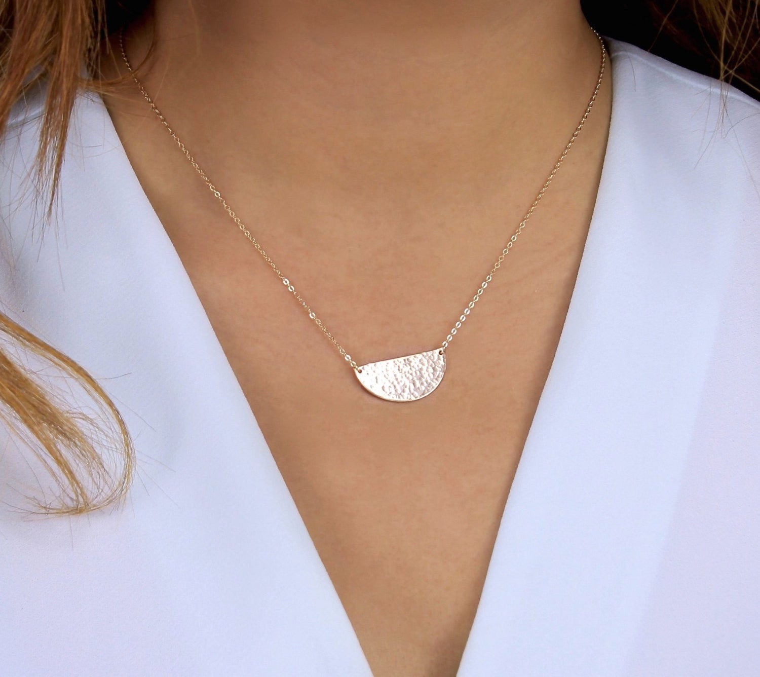 Gold Half Moon Necklace