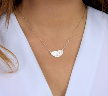 Gold Half Moon Necklace