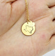 Gold State Pendant Necklace