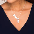 Double Trio Orchid Necklace