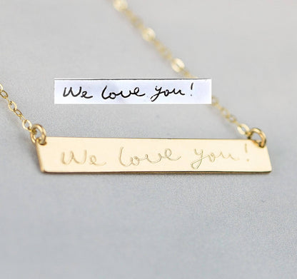 Actual Handwriting Necklace