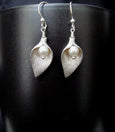 Silver  Pearl Calla Lily Earring'
