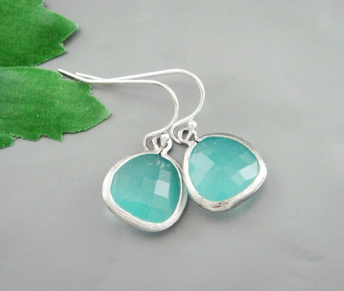 Silver Bezel Earrings