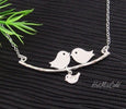 Silver Family Bird Necklace