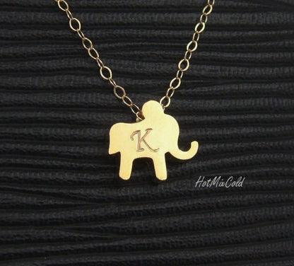 Gold Elephant Necklace
