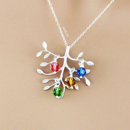Family Tree Birthstone Necklace