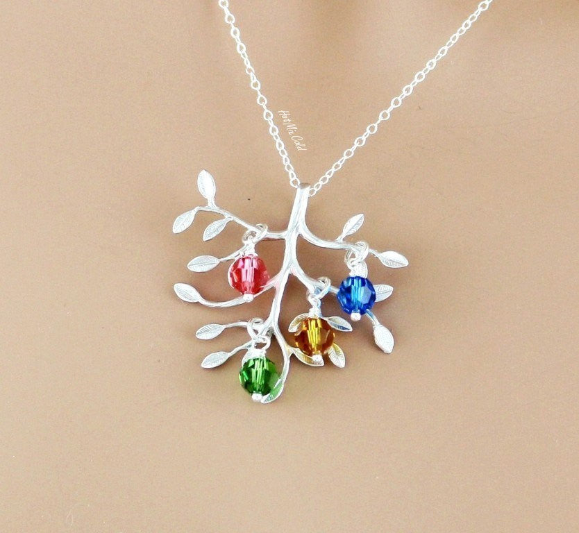 Customizable Handmade Birthstone Family Tree Necklace – Nancy Nelson Jewelry
