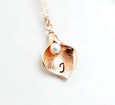 Rose Gold Calla Lily Necklace