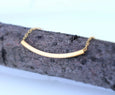 Gold Tube Curve Necklace