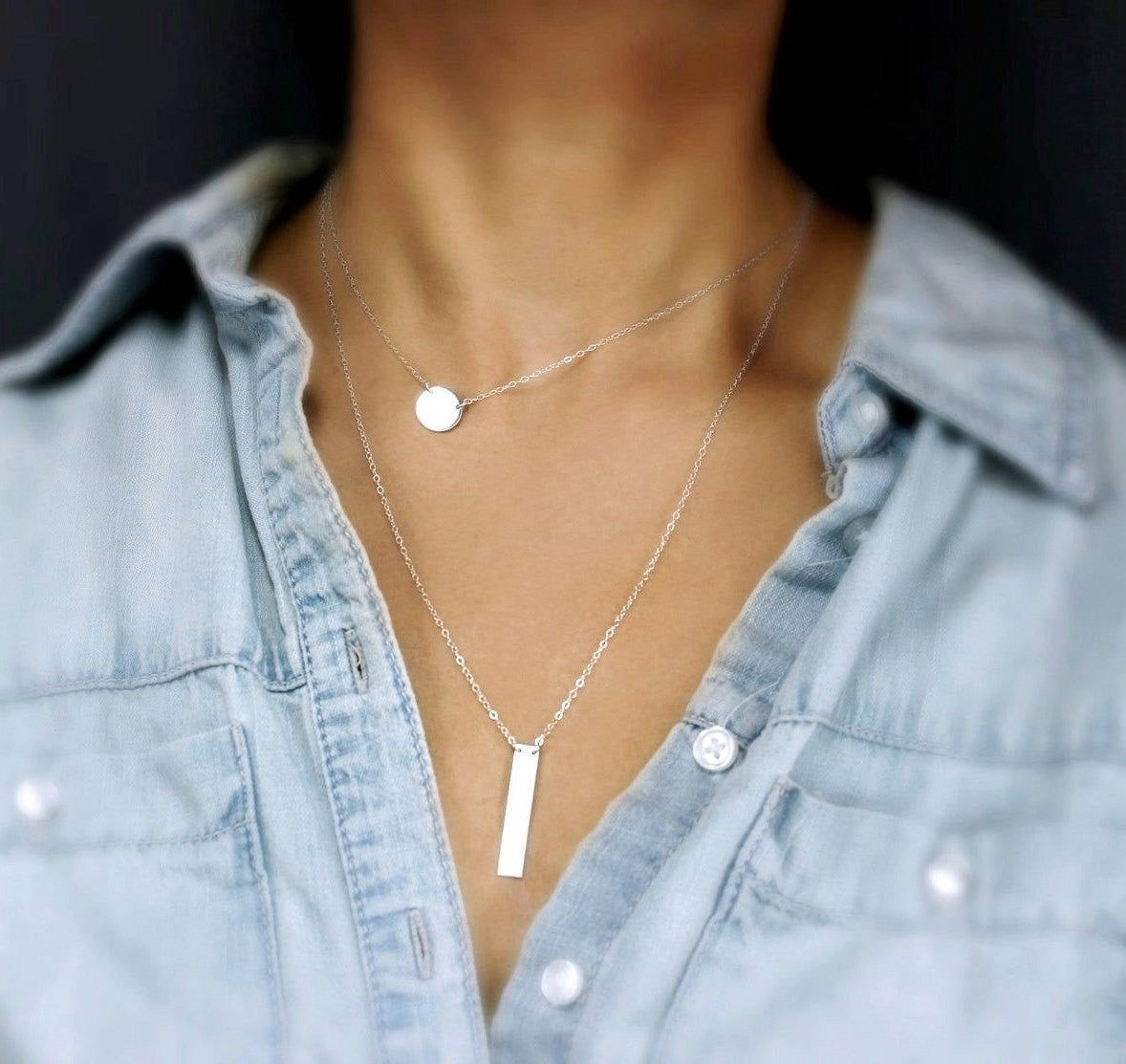 Silver Double Layer Necklace