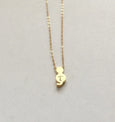 Gold Cat Initial Necklace