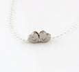Silver Heart Beads Necklace