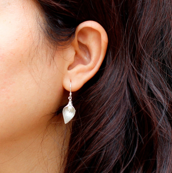 Silver Calla Lily Earring