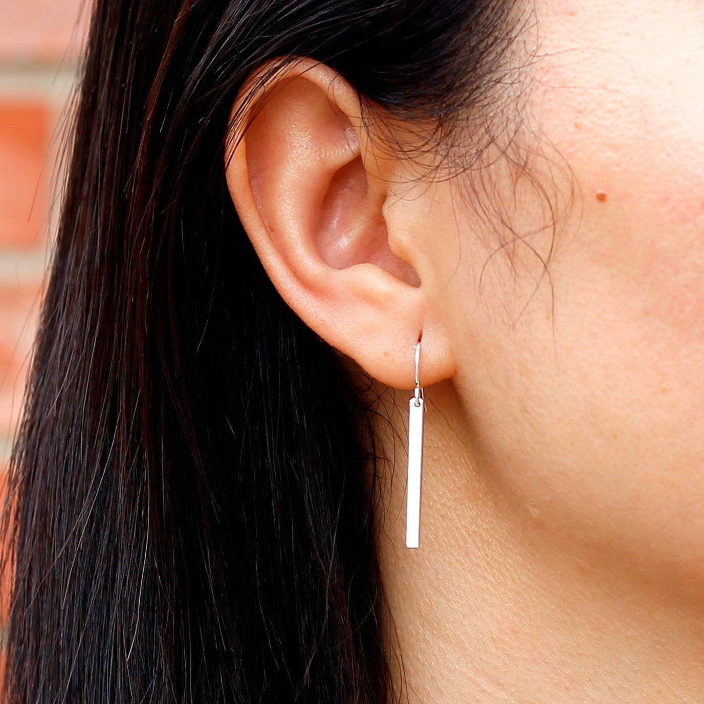 Silver Bar Earrings