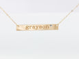 Nameplate Bar with Crystal Necklace