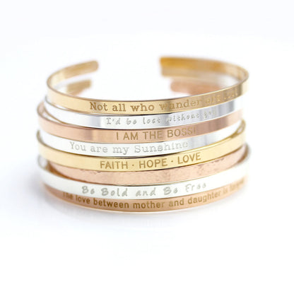 Cuff Mantra Bracelet