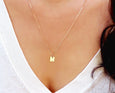 Tiny Gold Square Necklace