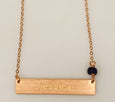 Customized Name Plate Bar Necklace and Birthstone