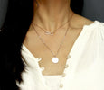 Rose Gold Infinity XL Disc Layering Necklace